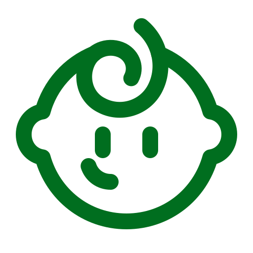 Symbole bébé (icône png) vert