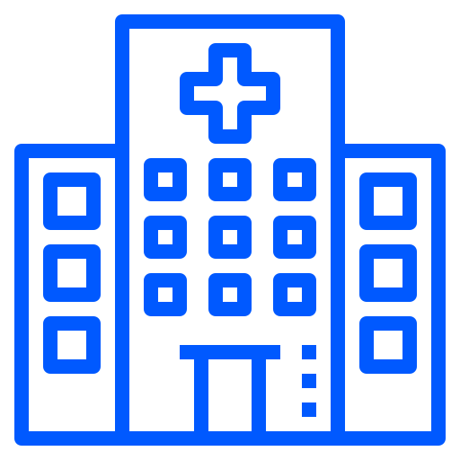 Symbole de l'hôpital (icône png) bleu