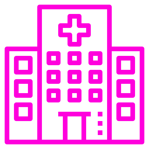 Symbole de l'hôpital (icône png) rose
