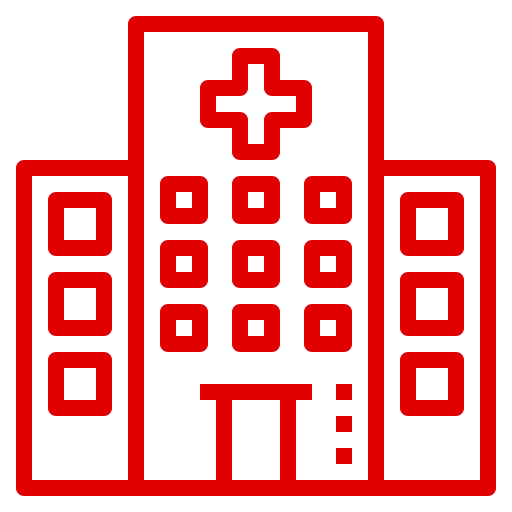 Symbole de l'hôpital (icône png) rouge