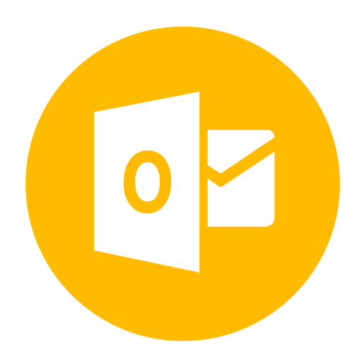 Logo Outlook (symbole PNG) jaune