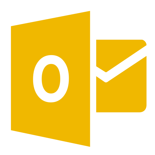 Icône Outlook (symbole PNG) jaune