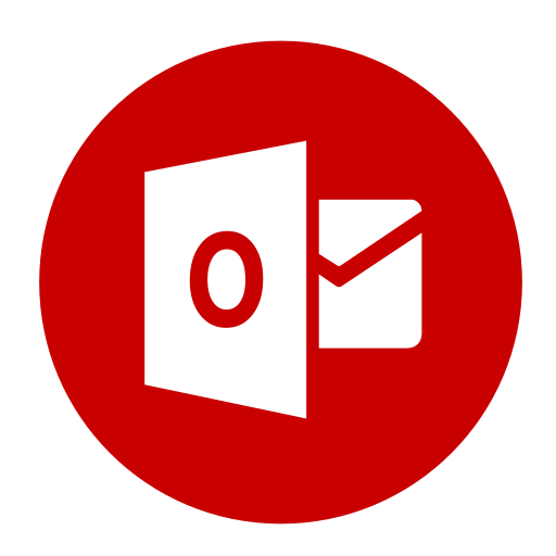 Logo Outlook (symbole PNG) rouge