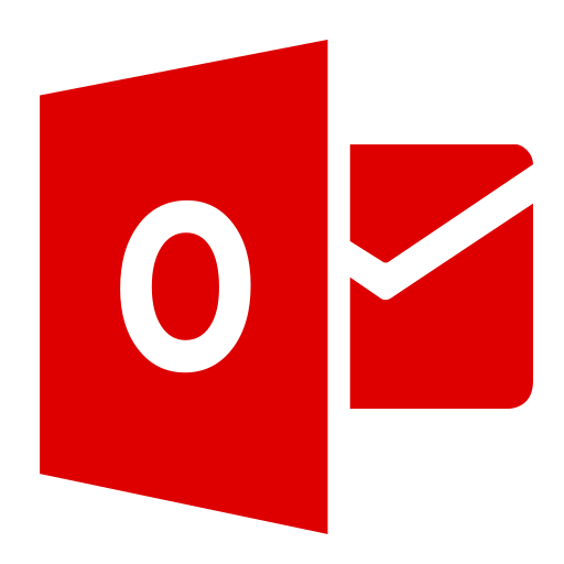 Icône Outlook (symbole PNG) rouge