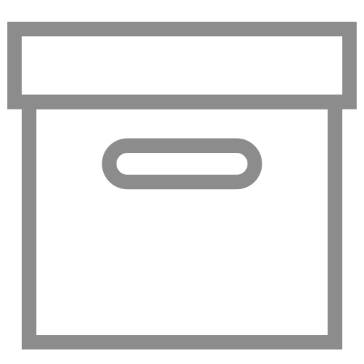 Icône de boîte (symbole png) grise