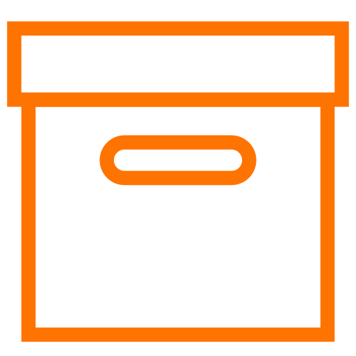 Icône caissier (symbole png) orange