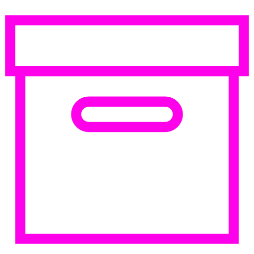 Icône de boîte (symbole png) rose