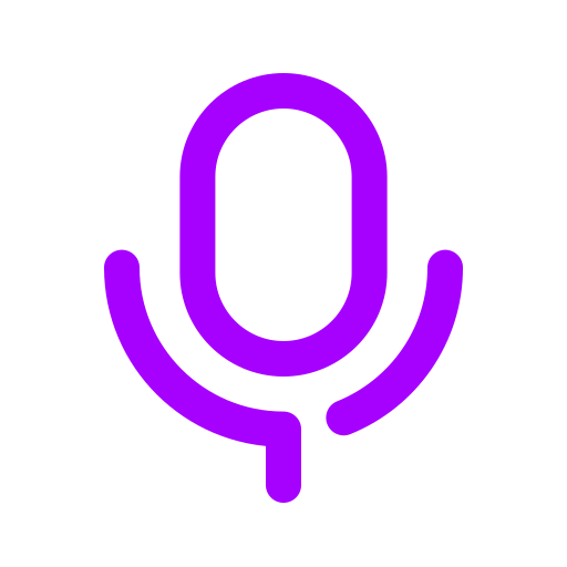 Icône de podcast (symbole png) violet