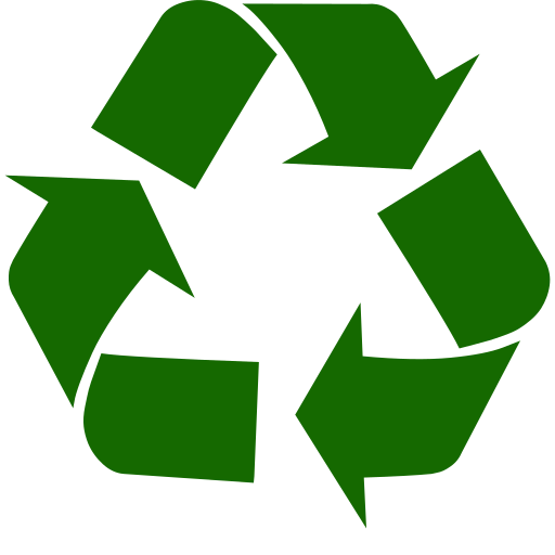 Icône de recyclage et de durabilité (symbole png) vert