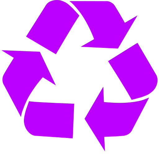 Icône recyclage et durabilité (symbole png) violet