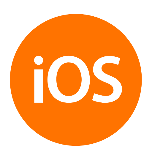 Icône IOS orange (symbole et logo png)