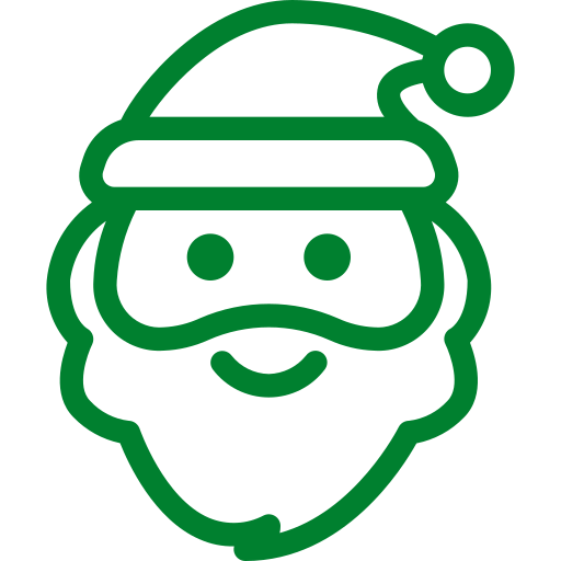 Icônes de Noël (symbole png) Père Noël vert