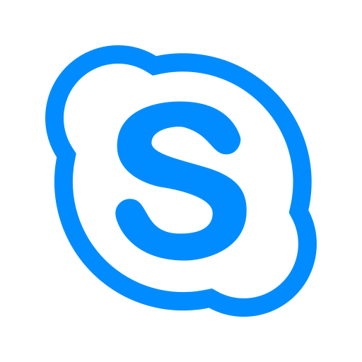 Icône Skype (symbole et logo png) bleu