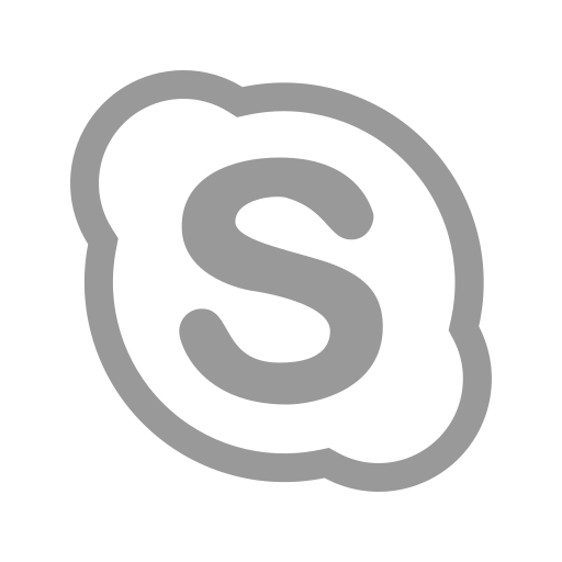 Icône Skype (symbole et logo png) grise
