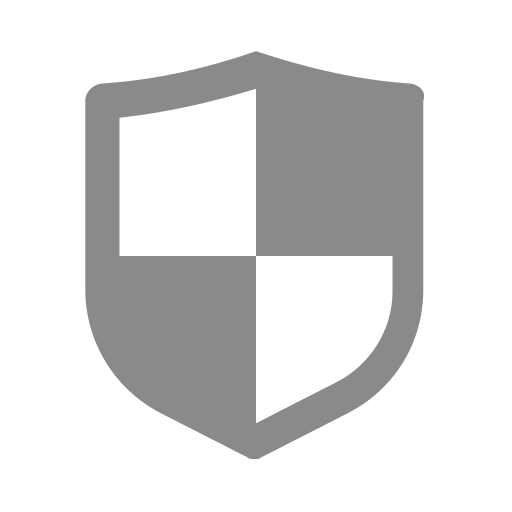 Symbole de bouclier (icône png) gris