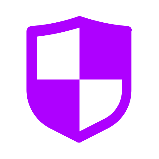 Symbole de bouclier (icône png) violet