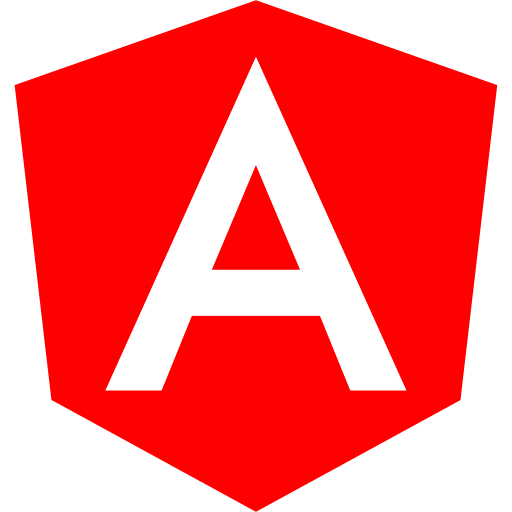 Icône angulaire (logo et symbole png) rouge