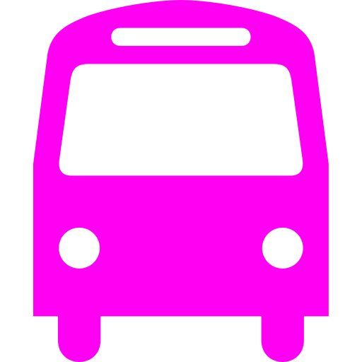 Icône de bus (symbole png) rose