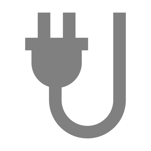 Icône de puissance et d'énergie (symbole png) gris
