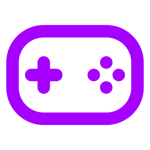 Icône jeux et jeux vidéo (symbole png) violet