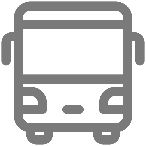 Symbole de bus (icône png) gris