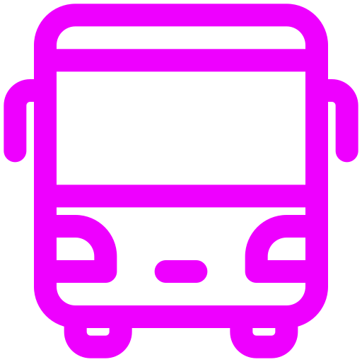 Symbole de bus (icône png) rose