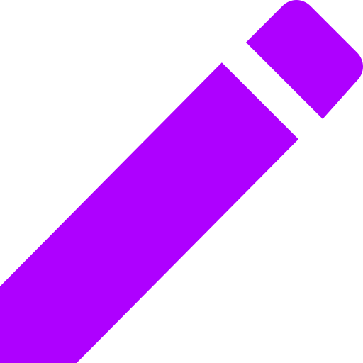Symbole de crayon violet (icône png)