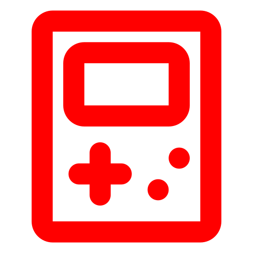 Symbole de jeux et de jeux vidéo (icône png) rouge