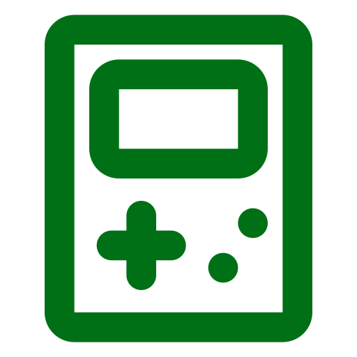 Symbole de jeux et de jeux vidéo (icône png) vert