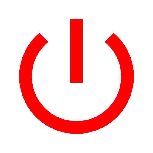 Symbole de puissance et d'énergie (icône png) rouge