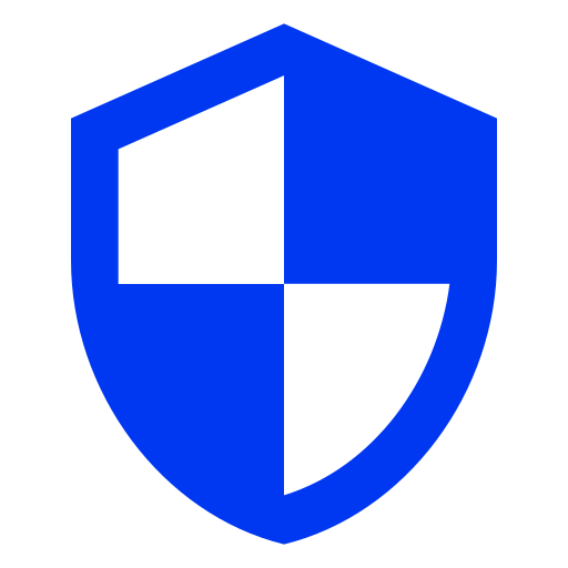 Icône de sécurité (symbole png) bleue