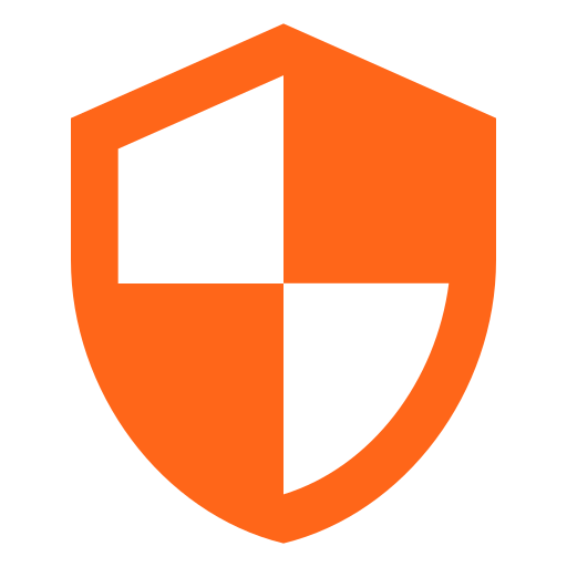 Icône de sécurité (symbole png) orange