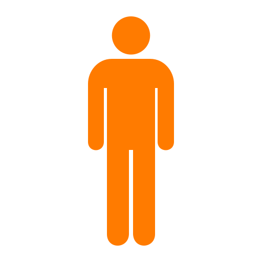 Icône Homme Homme (symbole png) Orange