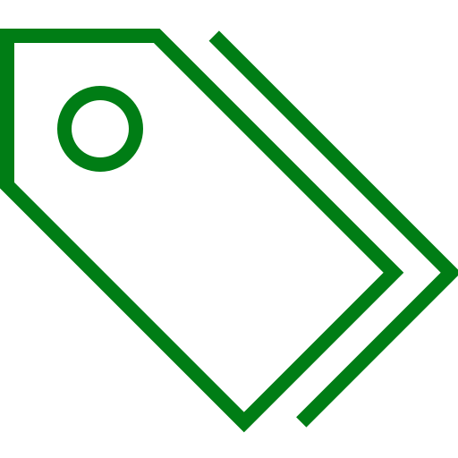 Icône de vente (symbole png) vert