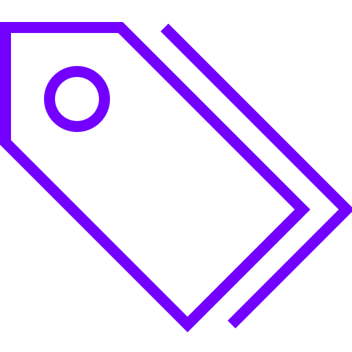 Icône de vente (symbole png) violet